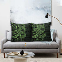 Green Couple Dolphins Maori Polynesian Style Pillow Cover - Polynesian Pride