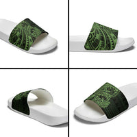 Green Couple Dolphins Maori Polynesian Style Slide Sandals - Polynesian Pride
