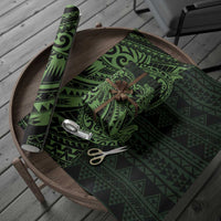 Green Couple Dolphins Maori Polynesian Style Wrapping Paper - Polynesian Pride