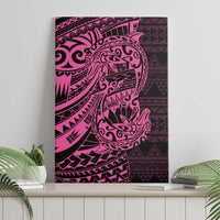 Pink Couple Dolphins Maori Polynesian Style Canvas Wall Art