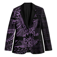 Purple Couple Dolphins Maori Polynesian Style Blazer - Polynesian Pride
