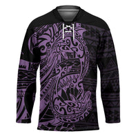 Purple Couple Dolphins Maori Polynesian Style Hockey Jersey - Polynesian Pride