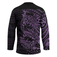 Purple Couple Dolphins Maori Polynesian Style Hockey Jersey - Polynesian Pride