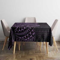 Purple Couple Dolphins Maori Polynesian Style Tablecloth