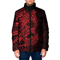 Red Couple Dolphins Maori Polynesian Style Padded Jacket - Polynesian Pride