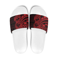 Red Couple Dolphins Maori Polynesian Style Slide Sandals - Polynesian Pride