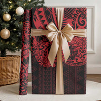 Red Couple Dolphins Maori Polynesian Style Wrapping Paper - Polynesian Pride