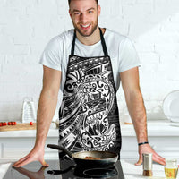 White Couple Dolphins Maori Polynesian Style Apron - Polynesian Pride