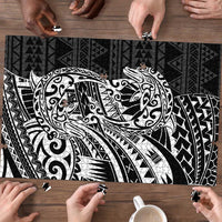 White Couple Dolphins Maori Polynesian Style Puzzle - Polynesian Pride