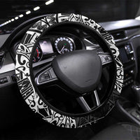 White Couple Dolphins Maori Polynesian Style Steering Wheel Cover