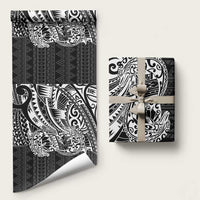 White Couple Dolphins Maori Polynesian Style Wrapping Paper - Polynesian Pride