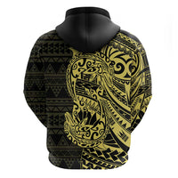 Yellow Couple Dolphins Maori Polynesian Style Hoodie