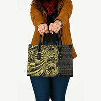 Yellow Couple Dolphins Maori Polynesian Style Leather Bag - Polynesian Pride
