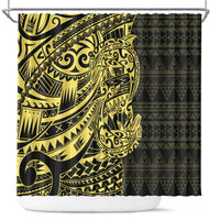 Yellow Couple Dolphins Maori Polynesian Style Shower Curtain LT9 Yellow - Polynesian Pride