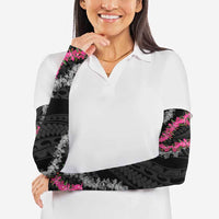 Guam Bougainvillea Lei Arm Sleeves Chamorro Tribal Pattern - Polynesian Pride