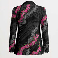 Guam Bougainvillea Lei Blazer Chamorro Tribal Pattern - Polynesian Pride