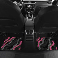 Guam Bougainvillea Lei Car Mats Chamorro Tribal Pattern LT9 Set 2pcs - Back Black - Polynesian Pride