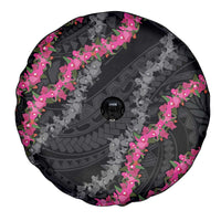 Guam Bougainvillea Lei Spare Tire Cover Chamorro Tribal Pattern