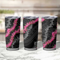 Guam Bougainvillea Lei Tumbler Cup Chamorro Tribal Pattern