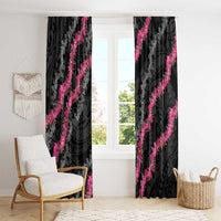 Guam Bougainvillea Lei Window Curtain Chamorro Tribal Pattern LT9 - Polynesian Pride