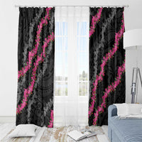 Guam Bougainvillea Lei Window Curtain Chamorro Tribal Pattern LT9 - Polynesian Pride