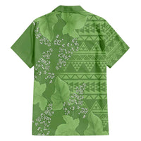 Hawaii Molokai Island Kukui Nut Flowers Hawaiian Shirt Tribal Kakau Pattern