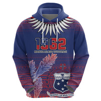 Custom Samoa 1962 Independence Day Custom Hoodie Manuia le Aso Tuto'atasi Ula Nifo Blue Art
