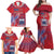 Custom Samoa 1962 Independence Day Custom Family Matching Off Shoulder Maxi Dress and Hawaiian Shirt Manuia le Aso Tuto'atasi Ula Nifo Red Art