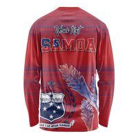 Custom Samoa 1962 Independence Day Custom Long Sleeve Shirt Manuia le Aso Tuto'atasi Ula Nifo Red Art LT9 - Polynesian Pride