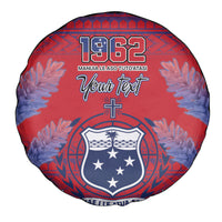 Custom Samoa 1962 Independence Day Custom Spare Tire Cover Manuia le Aso Tuto'atasi Ula Nifo Red Art