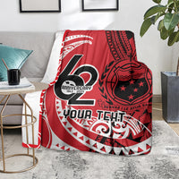 Custom Samoa Manuia le 62 Tausaga O le Tuto’atasi Blanket Samoan Tatau Red Art