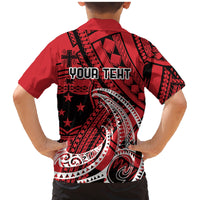 Custom Samoa Manuia le 62 Tausaga O le Tuto’atasi Family Matching Mermaid Dress and Hawaiian Shirt Samoan Tatau Red Art