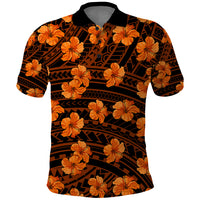 Polynesian Pride Hawaii Style With Hibiscus Polo Shirt Gold LT9 Gold - Polynesian Pride