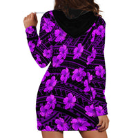 Polynesian Pride Hawaii Style With Hibiscus Hoodie Dress Purple LT9 - Polynesian Pride