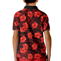 Polynesian Pride Hawaii Style With Hibiscus Kid Polo Shirt Red LT9 - Polynesian Pride