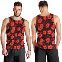 Polynesian Pride Hawaii Style With Hibiscus Men Tank Top Red LT9 - Polynesian Pride