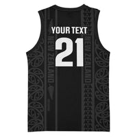 Custom New Zealand Football White Fern Supporter Basketball Jersey