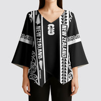 Custom New Zealand Football White Fern Supporter Kimono Sleeve Blouse