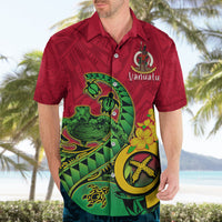 Personalised Vanuatu Islands Hawaiian Shirt Polynesian Tattoo and Sea Turtle LT9 - Polynesian Pride