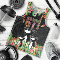 671 Guam Personalised Men Tank Top Latte Stone and Tropical Flowers LT9 - Polynesian Pride