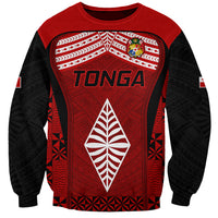 Custom Tonga Rugby Sweatshirt Go Champions World Cup 2023 Ngatu Unique LT9 Unisex Red - Polynesian Pride
