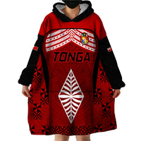 Custom Tonga Rugby Wearable Blanket Hoodie Go Champions World Cup 2023 Ngatu Unique LT9 - Polynesian Pride
