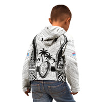 Fiji Rugby Kid Hoodie Go Champions World Cup 2023 Tapa Unique White Vibe LT9 - Polynesian Pride
