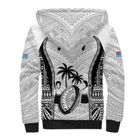 Fiji Rugby Sherpa Hoodie Go Champions World Cup 2023 Tapa Unique White Vibe LT9 - Polynesian Pride