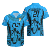 Custom Fiji Rugby Hawaiian Shirt Go Champions World Cup 2023 Tapa Unique Blue Vibe LT9 - Polynesian Pride