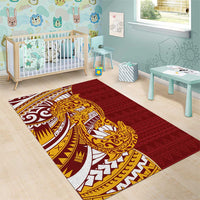 Couple Dolphins Maori Motif Area Rug - Polynesian Pride