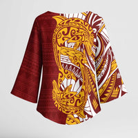 Couple Dolphins Maori Motif Kimono Sleeve Blouse - Polynesian Pride
