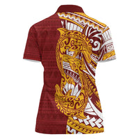 Couple Dolphins Maori Motif Women Polo Shirt - Polynesian Pride