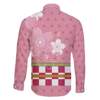 Japanese Asanoha Pattern Family Matching Long Sleeve Bodycon Dress and Hawaiian Shirt Charm Against Evil Spirits - Polynesian Pride