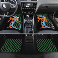 Japanese Asanoha Pattern Car Mats Sun Flame Slayer Dragon Hinokami Kagura Spirit - Polynesian Pride